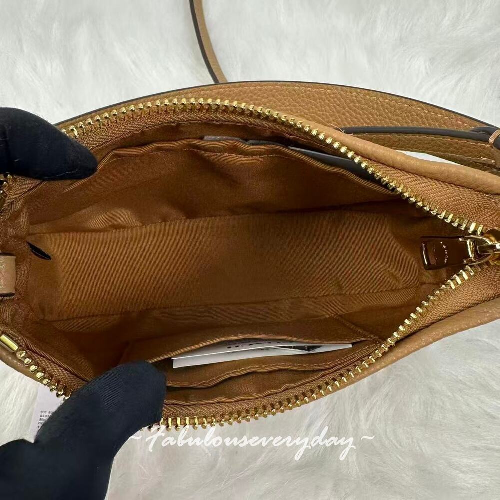 Coach Teri Mini Crossbody Bag Shoulder Bag Straw/Gold/Toast CDW66 NWT - Picture 8 of 8